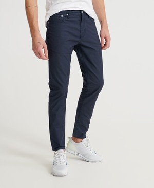 Superdry Edit Slim Double Dye Twill Férfi Farmer Sötétkék | QRSVD8239